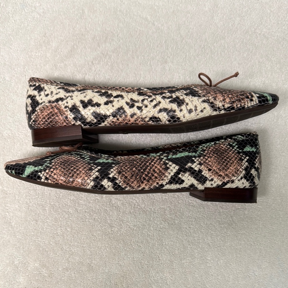 Madewell The Adele Snakeskin Ballet Flat Size 9.5 - Picture 4 of 11